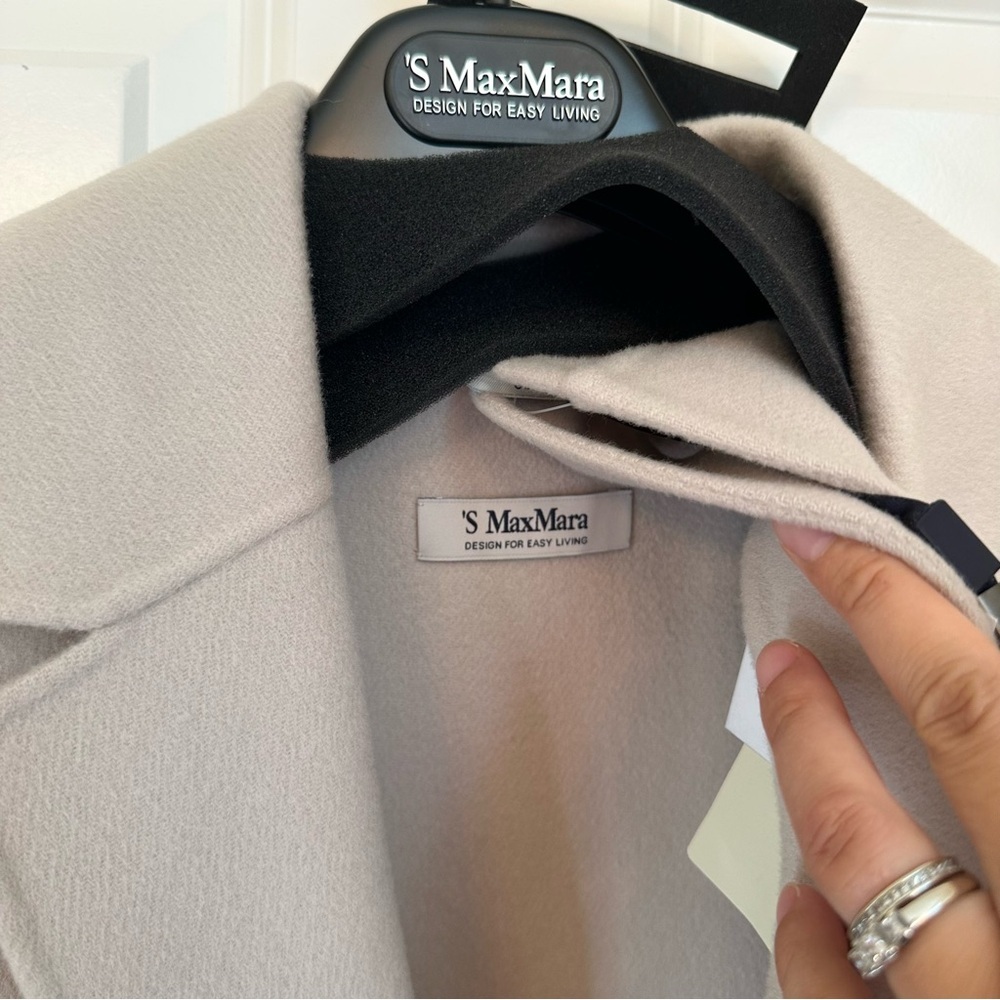 SOLD NWT ‘S Max Mara ‘Arona’ Double Faced Short Wool Coat with Belt Fall/Winter - Picture 12 of 17